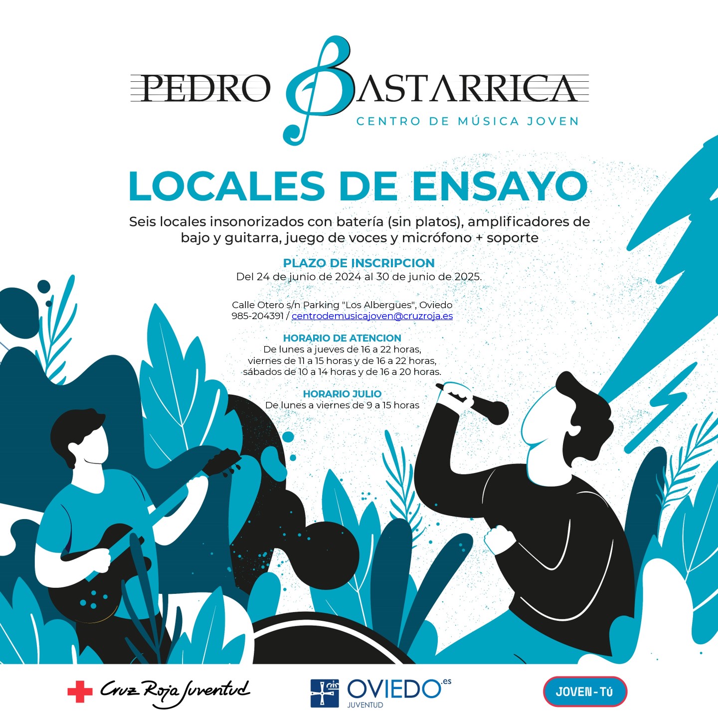 Solicitudes de los locales de ensayo del Centro de Música Joven Pedro Bastarrica, curso 2024-2025