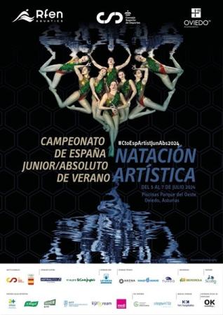 Oviedo, sede del Campeonato de España Junior y Absoluto de Verano de Natación Artística que se celebrará del 5 al 7 de este mes